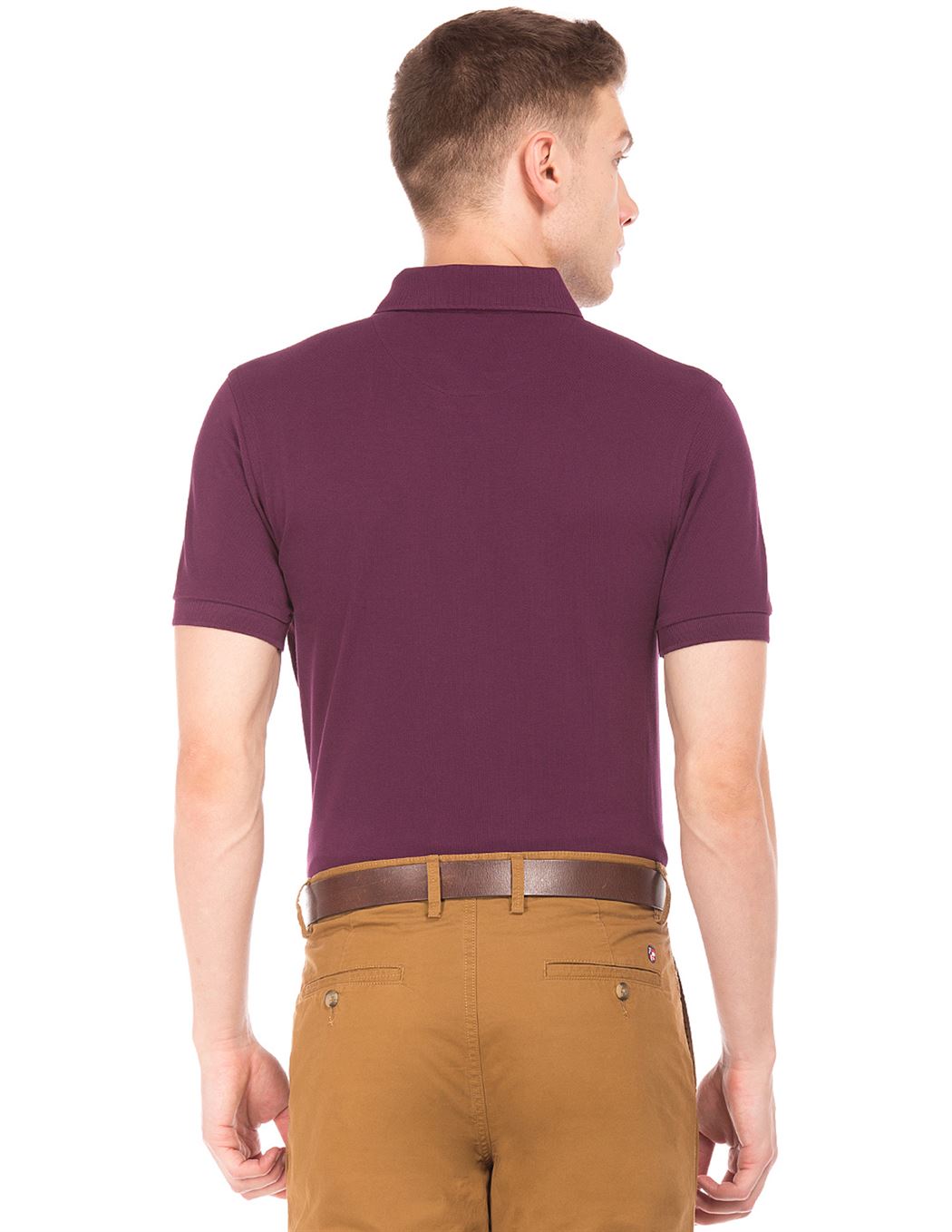 U.S. Polo Assn. Men Casual Wear Purple T-Shirt